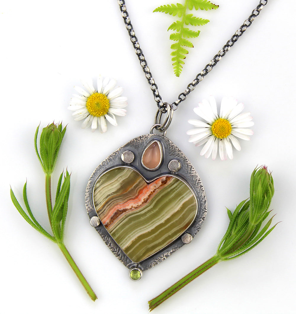 A Glad Heart - Calcite Sterling Silver Necklace