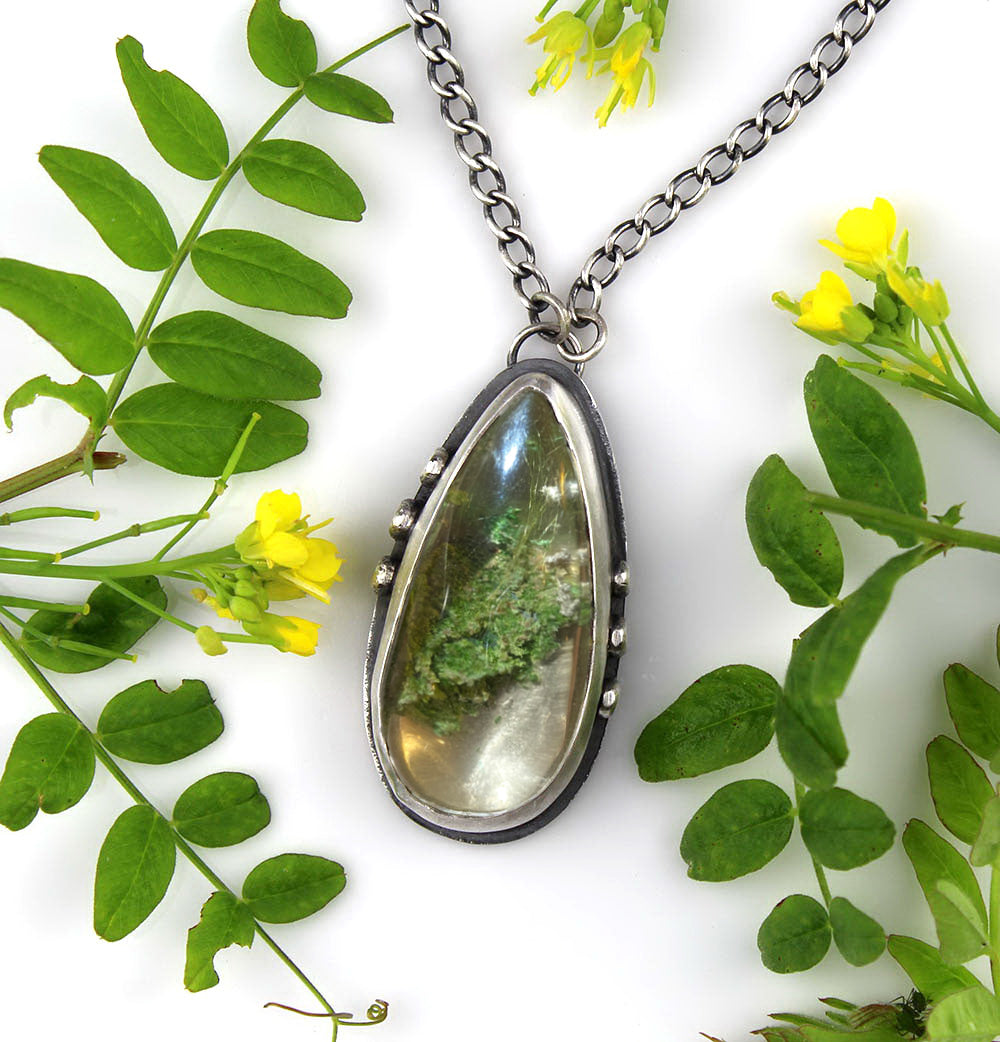 An Underwater Forest - Lodolite Sterling Silver Necklace