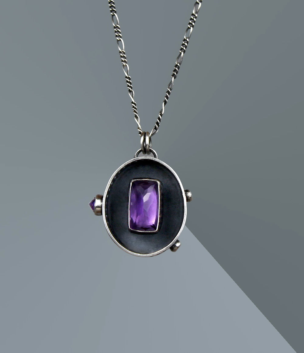 The Angel of Life - Amethyst Sterling Silver Necklace