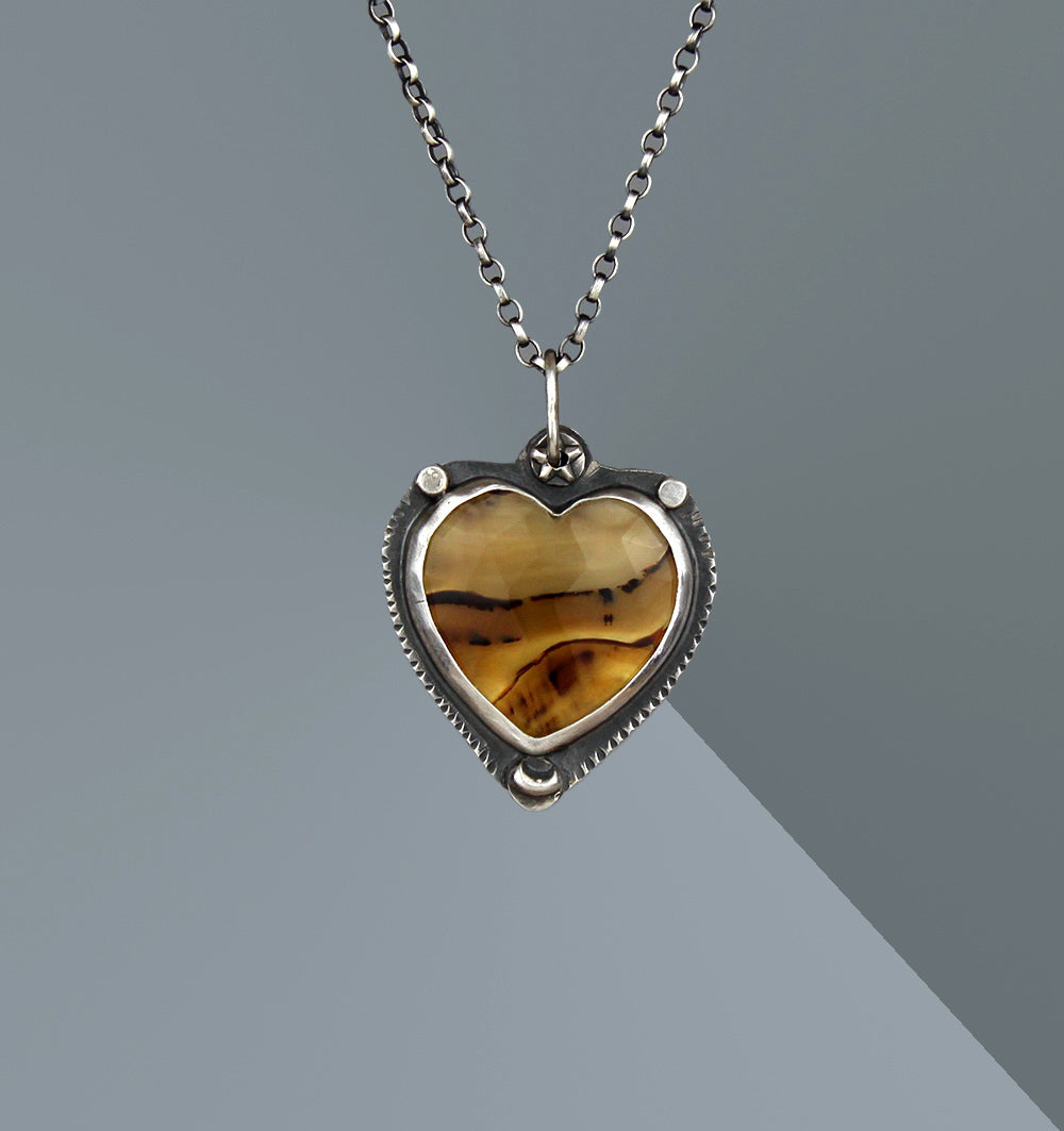 The Inner Light - Montana Agate Sterling Silver Necklace