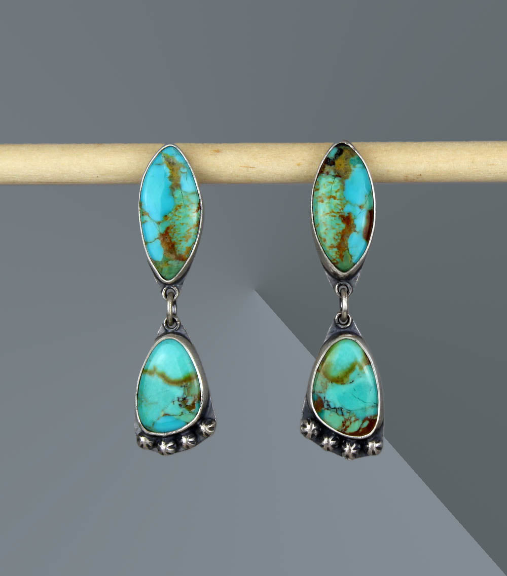 The Sea of Dreams - Turquoise Sterling Silver Earrings