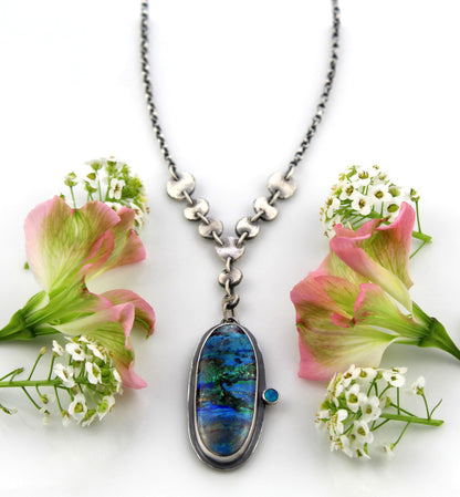 Stillness of the Sky - Azurite Sterling Silver Necklace