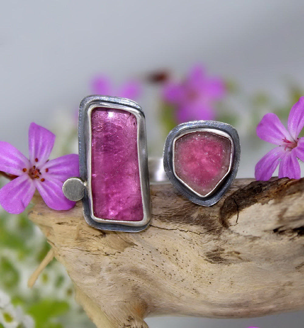Flowering the World - Tourmaline Sterling Silver Ring