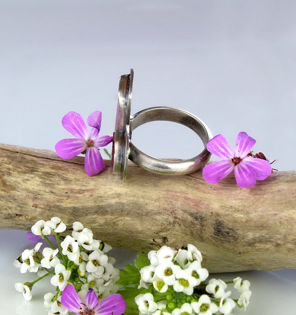 Flowering the World - Tourmaline Sterling Silver Ring