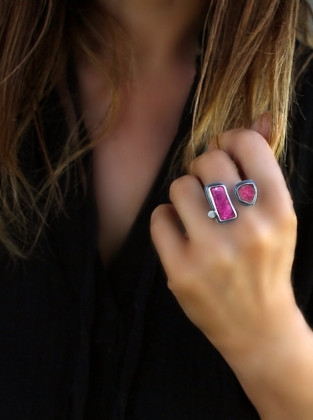 Flowering the World - Tourmaline Sterling Silver Ring