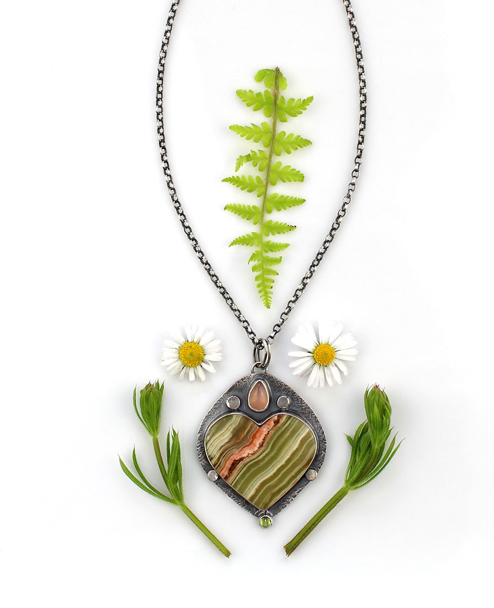 A Glad Heart - Calcite Sterling Silver Necklace