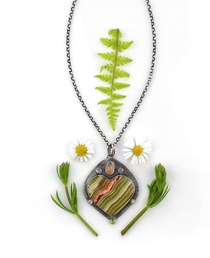 A Glad Heart - Calcite Sterling Silver Necklace