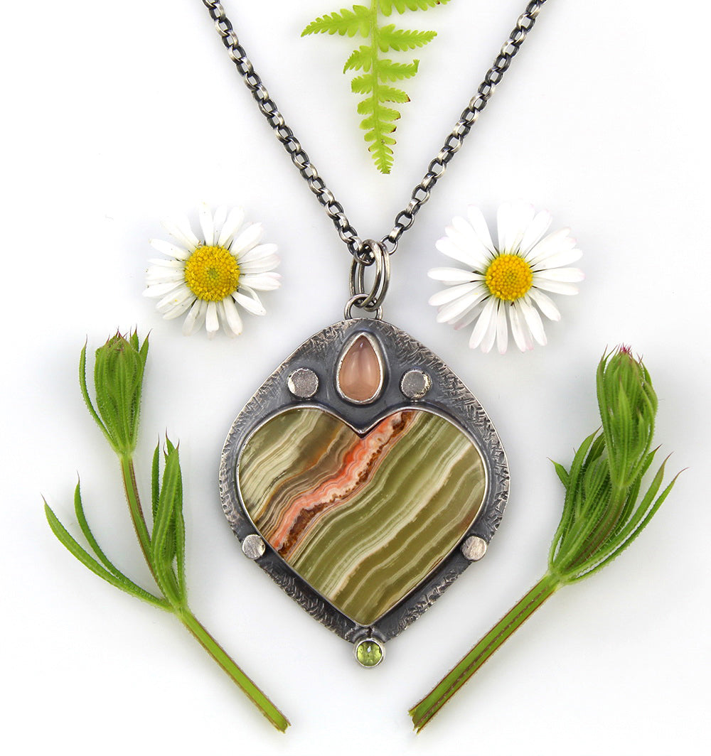 A Glad Heart - Calcite Sterling Silver Necklace