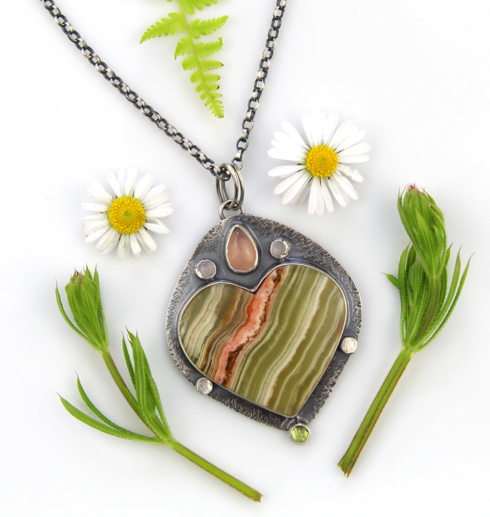A Glad Heart - Calcite Sterling Silver Necklace