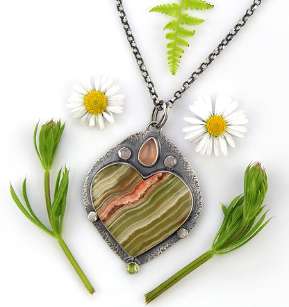 A Glad Heart - Calcite Sterling Silver Necklace