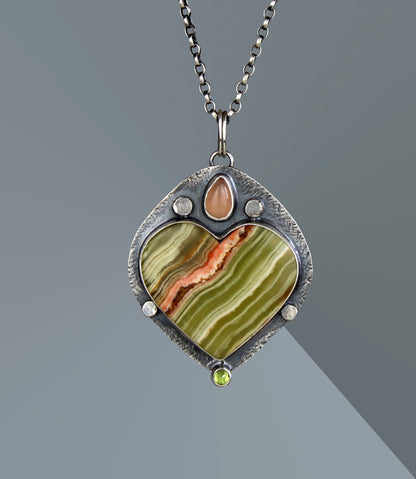 A Glad Heart - Calcite Sterling Silver Necklace