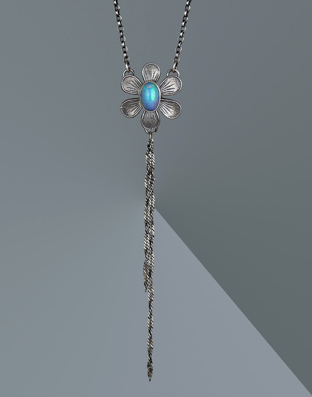 The Starflower - Ethiopian Opal Sterling Silver Necklace