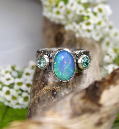 The Desert Star - Ethiopian Opal Sterling Silver Ring