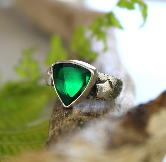 Bliss Among the Stars - Onyx Sterling Silver Ring