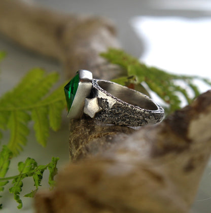 Bliss Among the Stars - Onyx Sterling Silver Ring