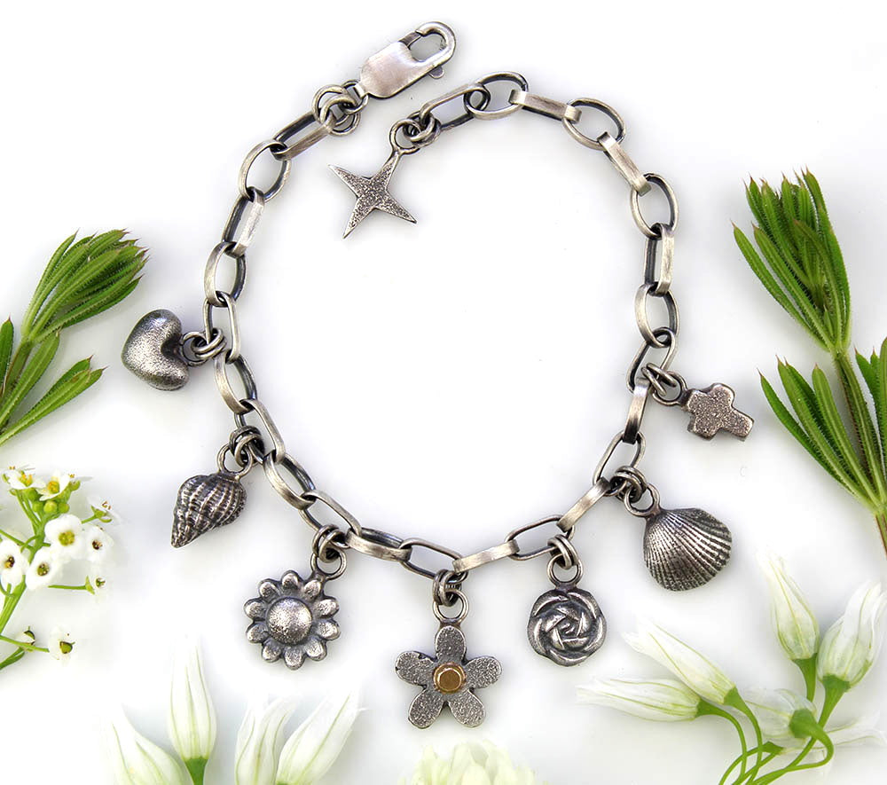 MADE TO ORDER :: Abundance - Sterling Silver Charm Bracelet