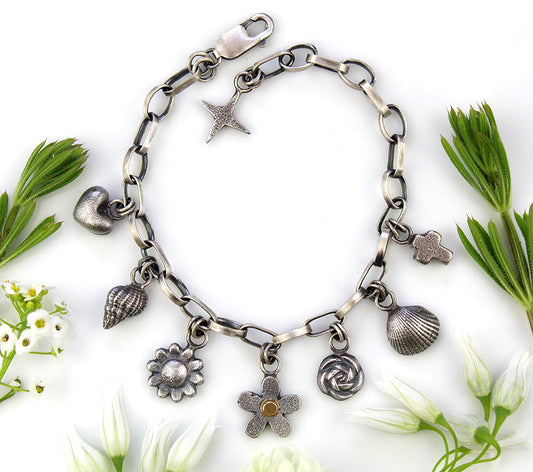 MADE TO ORDER :: Abundance - Sterling Silver Charm Bracelet