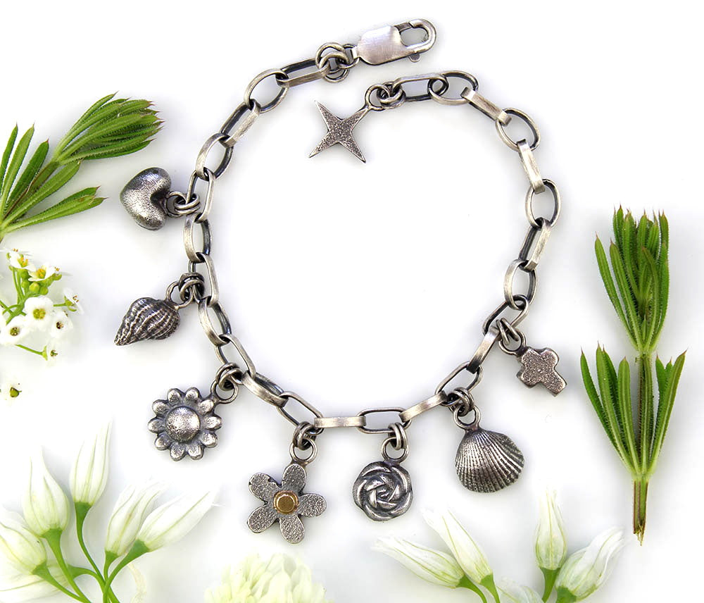 MADE TO ORDER :: Abundance - Sterling Silver Charm Bracelet