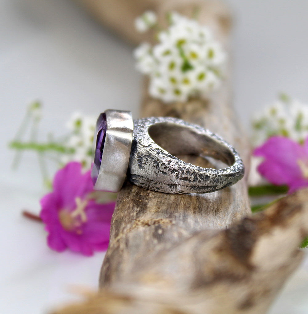 Royal Blossom - Amethyst Sterling Silver Ring