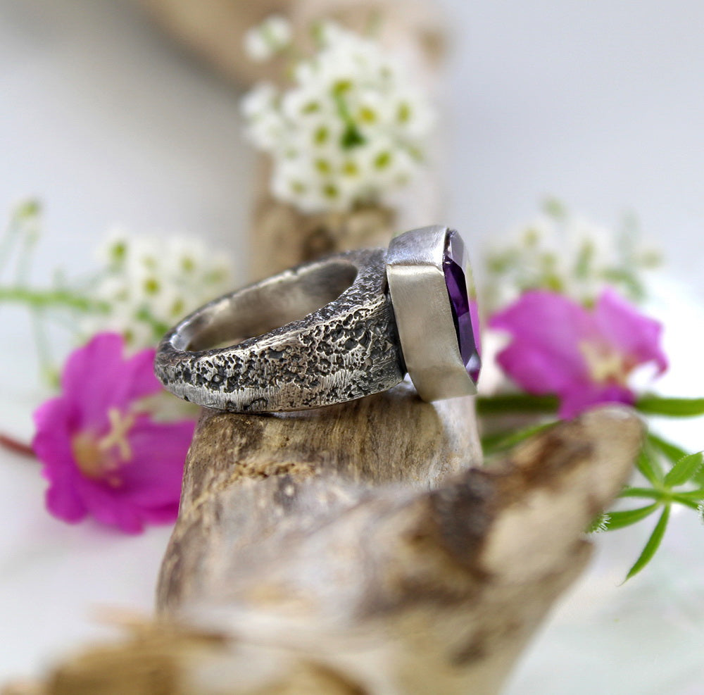 Royal Blossom - Amethyst Sterling Silver Ring