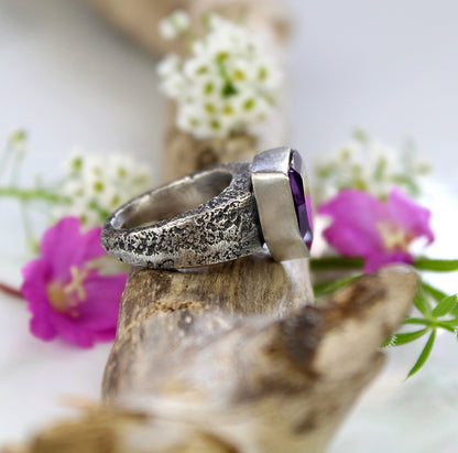 Royal Blossom - Amethyst Sterling Silver Ring