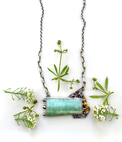 The Gathering Light - Aragonite Sterling Silver Necklace