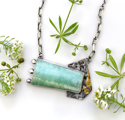 The Gathering Light - Aragonite Sterling Silver Necklace