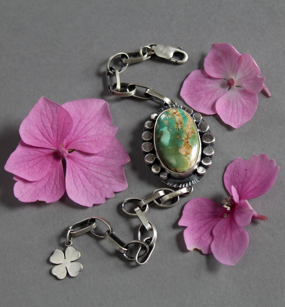 Island in the Sky - Turquoise Sterling Silver Bracelet