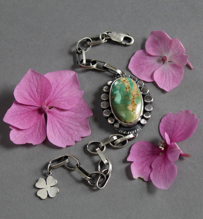 Island in the Sky - Turquoise Sterling Silver Bracelet