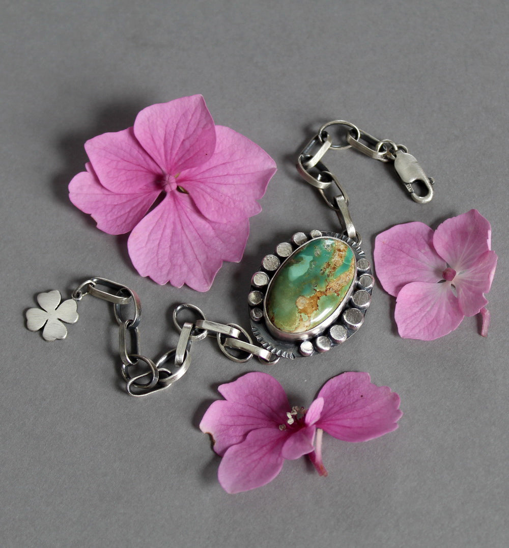 Island in the Sky - Turquoise Sterling Silver Bracelet