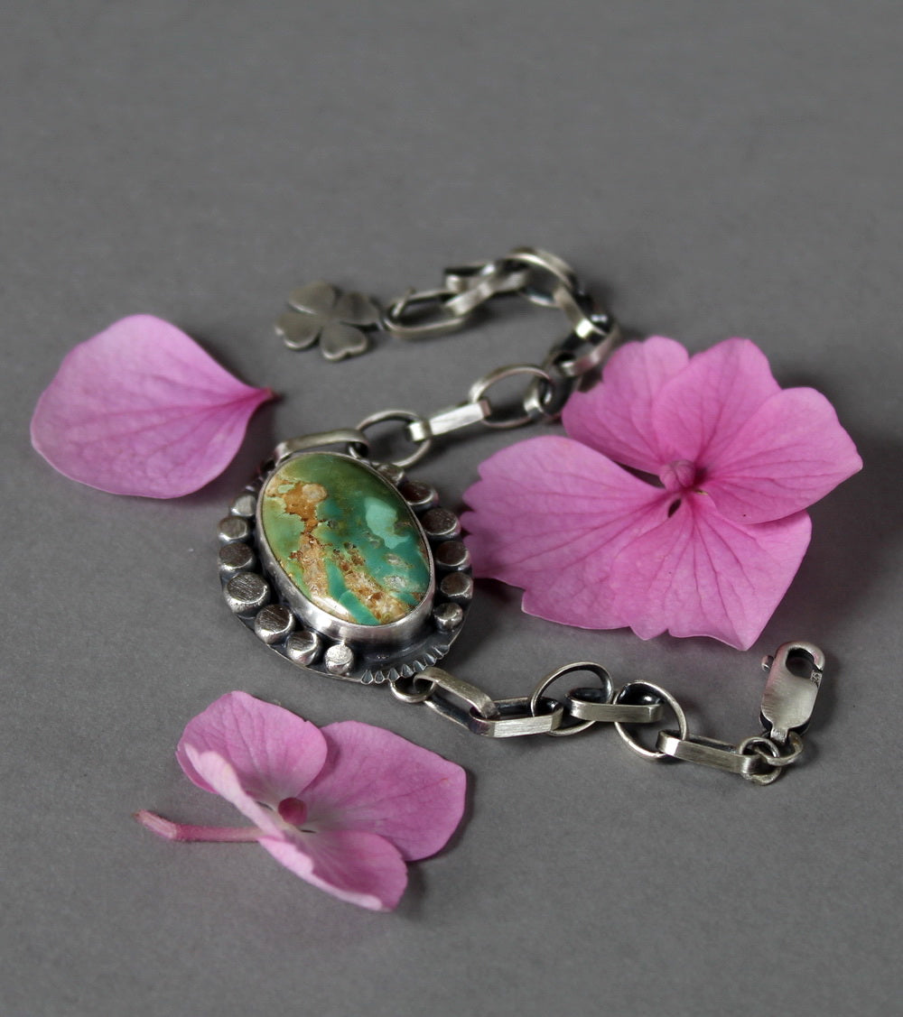 Island in the Sky - Turquoise Sterling Silver Bracelet