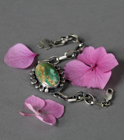 Island in the Sky - Turquoise Sterling Silver Bracelet