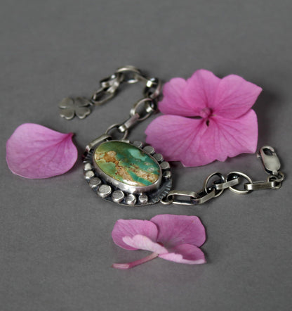 Island in the Sky - Turquoise Sterling Silver Bracelet
