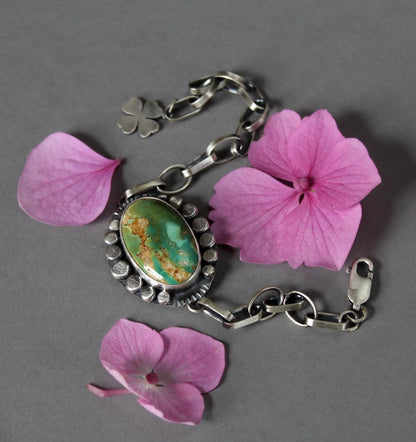 Island in the Sky - Turquoise Sterling Silver Bracelet