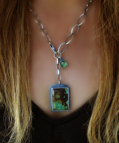 Beyond the Heavens - Turquoise Sterling Silver Necklace