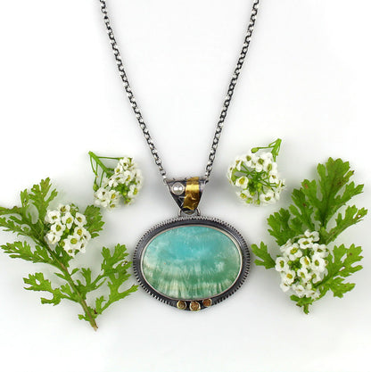 The Gathering Light - Aragonite Sterling Silver Necklace