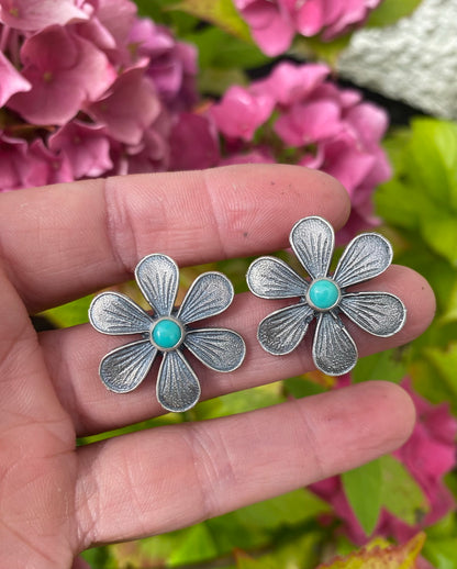 MADE TO ORDER :: Soul of the Sky - Turquoise Sterling Silver Earrings