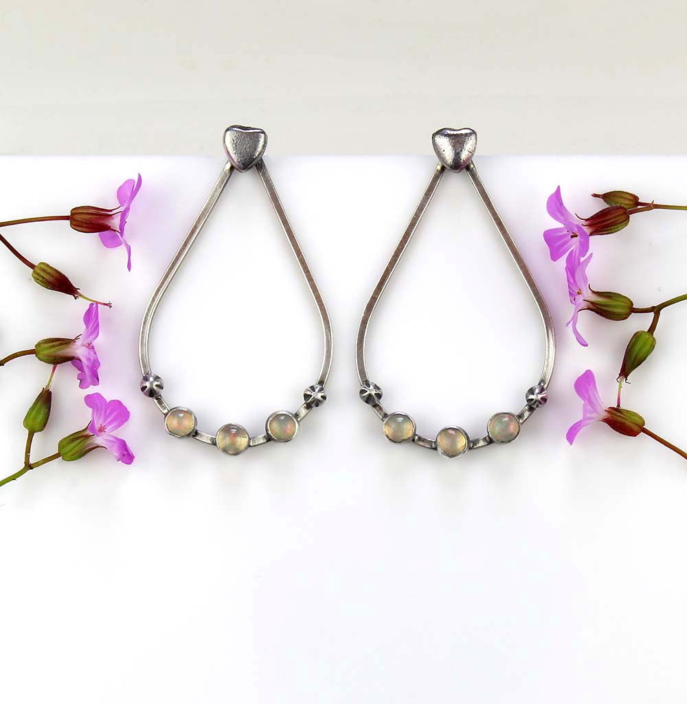 A New Universe - Ethiopian Opal Sterling Silver Earrings
