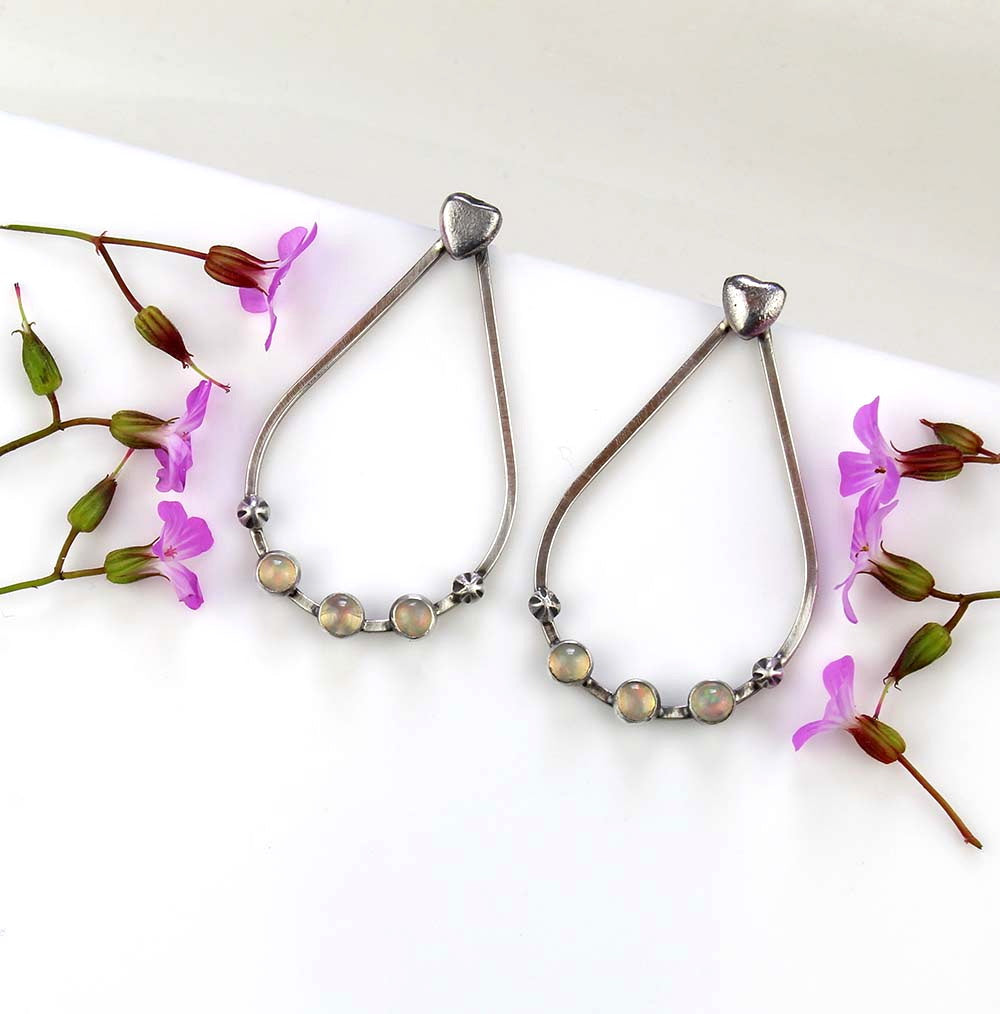 A New Universe - Ethiopian Opal Sterling Silver Earrings
