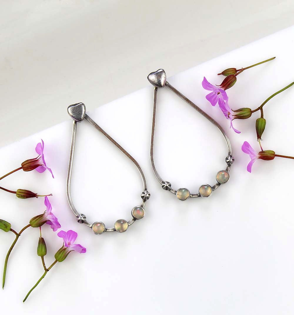 A New Universe - Ethiopian Opal Sterling Silver Earrings