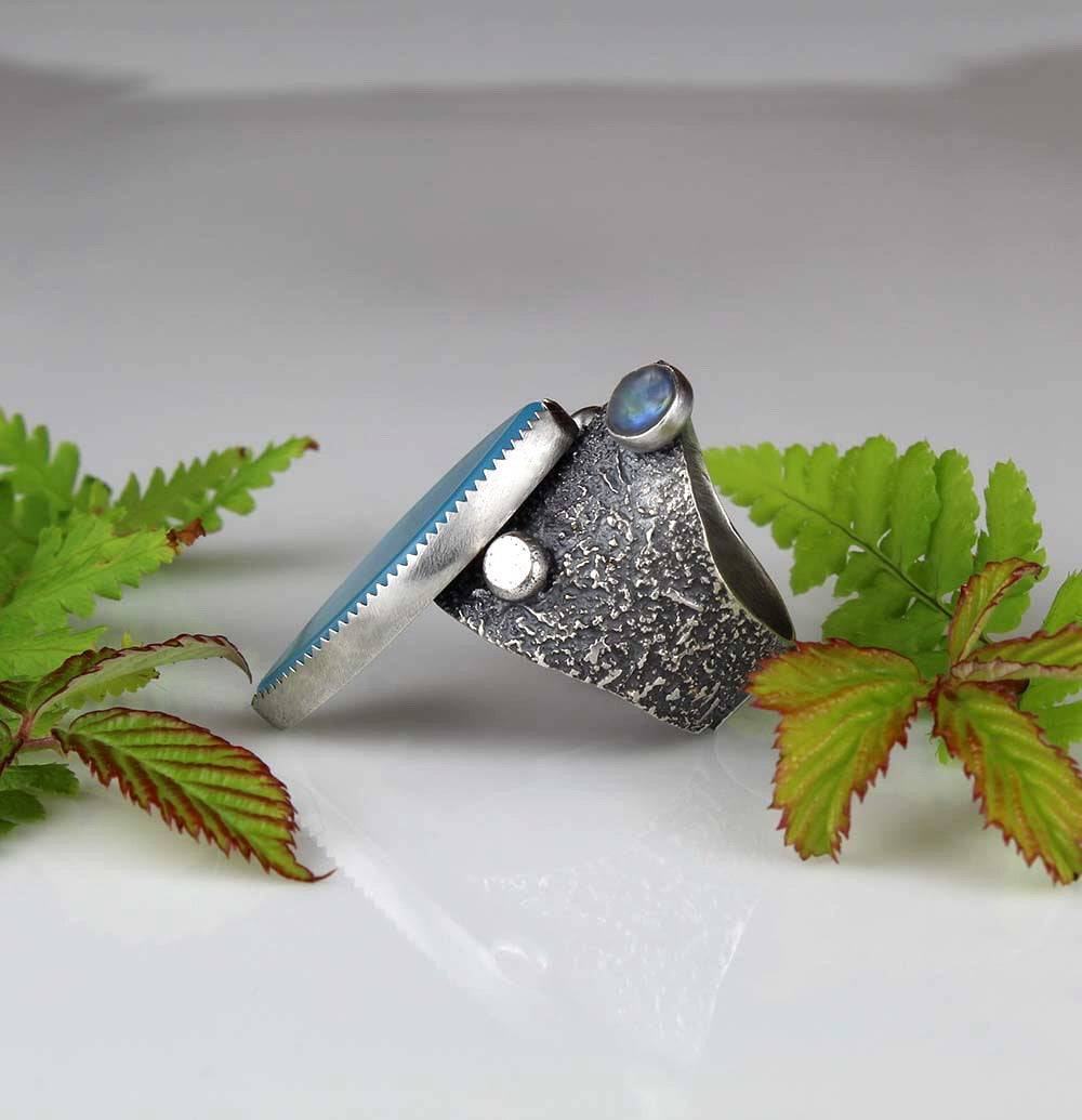 Life from the Sky - Chalcedony Sterling Silver Ring
