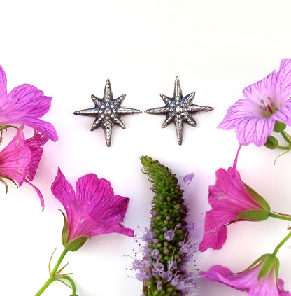 MADE TO ORDER :: Wild Star - Sterling Silver Star Earrings