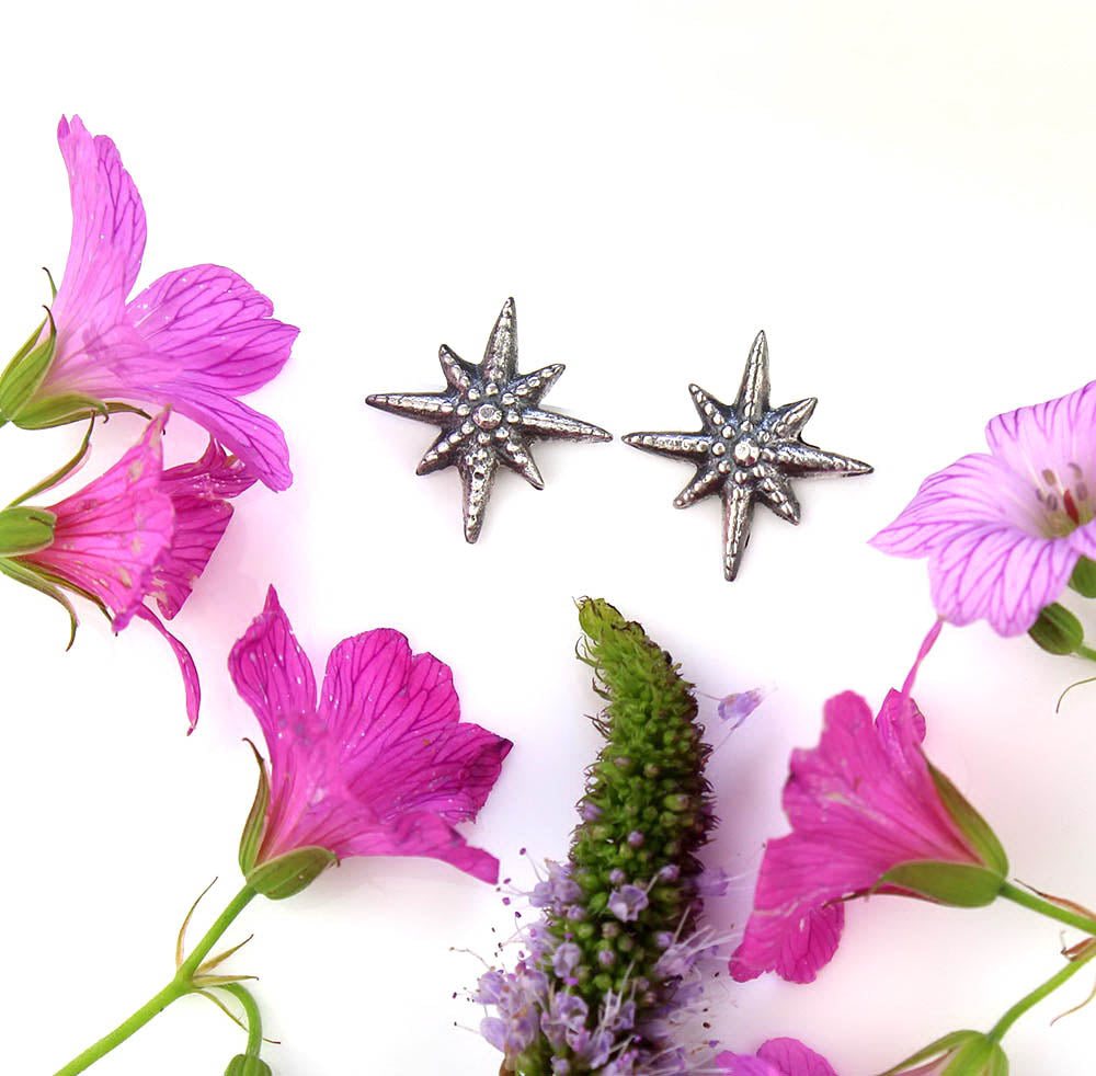 MADE TO ORDER :: Wild Star - Sterling Silver Star Earrings