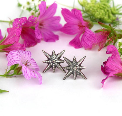 MADE TO ORDER :: Wild Star - Sterling Silver Star Earrings