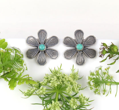 MADE TO ORDER :: Soul of the Sky - Turquoise Sterling Silver Earrings