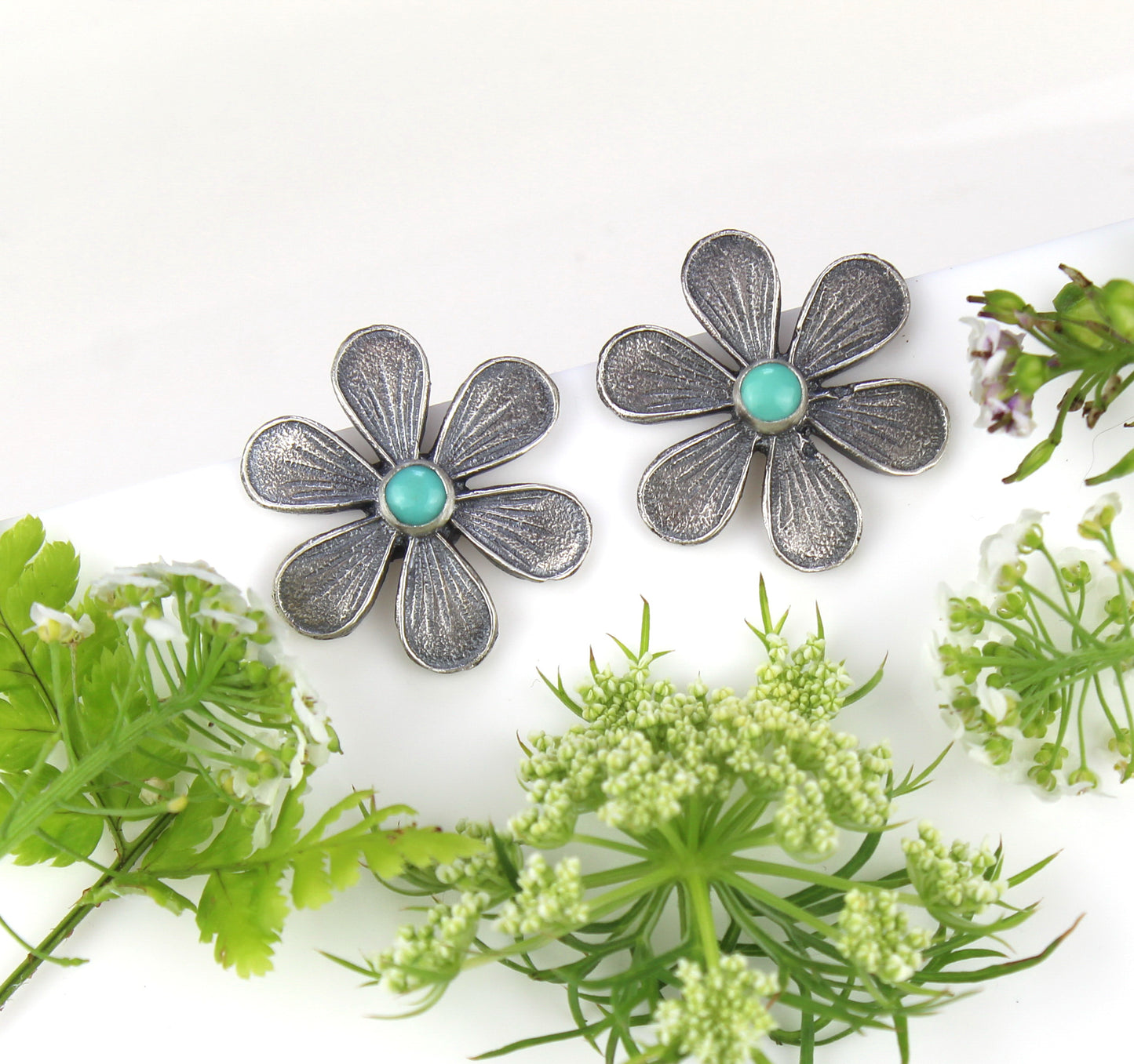 MADE TO ORDER :: Soul of the Sky - Turquoise Sterling Silver Earrings