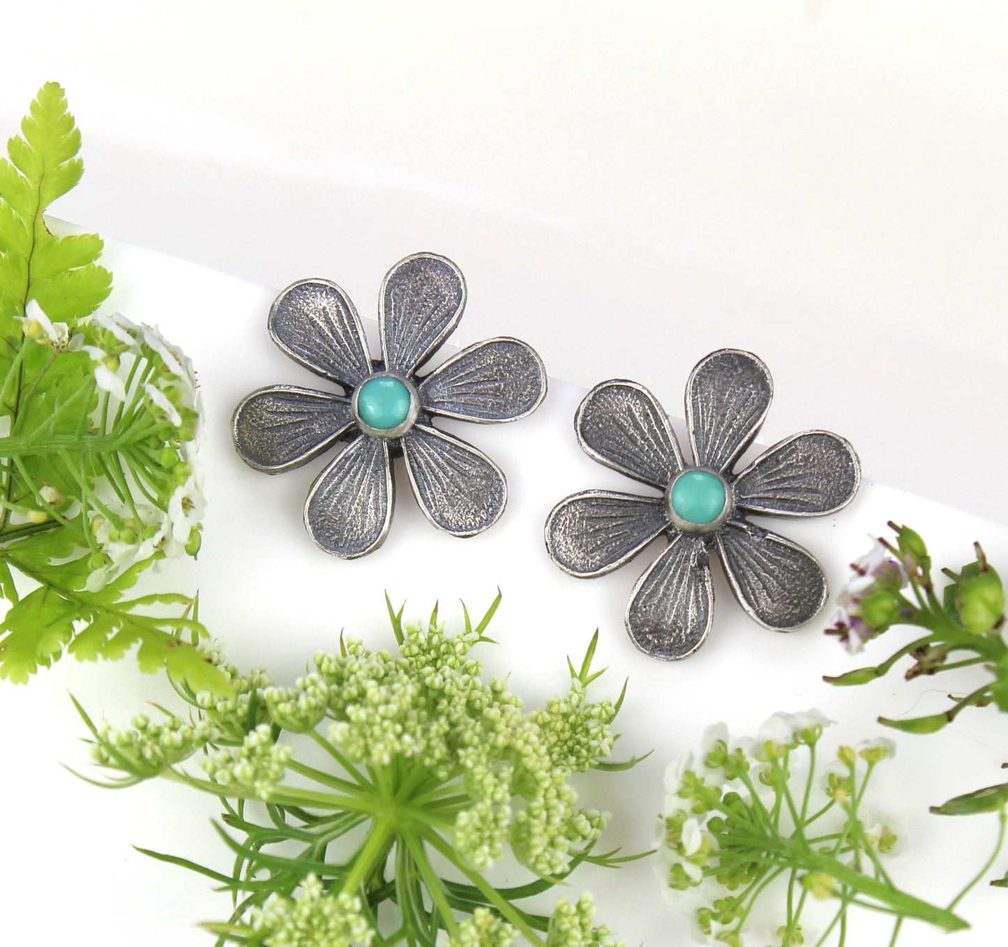 MADE TO ORDER :: Soul of the Sky - Turquoise Sterling Silver Earrings