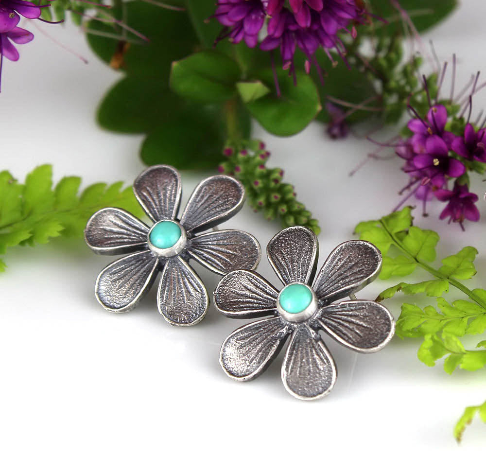 MADE TO ORDER :: Soul of the Sky - Turquoise Sterling Silver Earrings