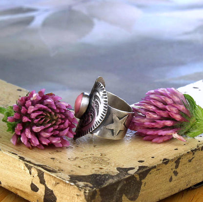 A Softer Heart - Pink Conch Sterling Silver Ring