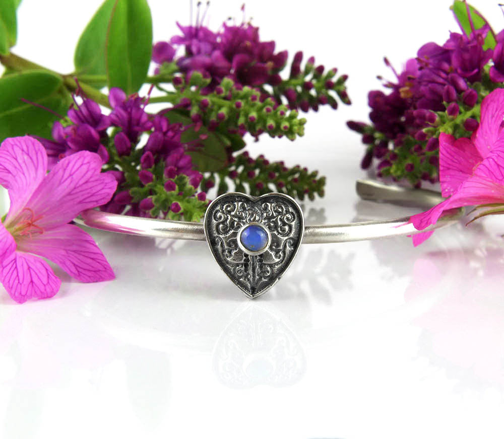 MADE TO ORDER :: Beneath the Aurora - Ethiopian Opal Sterling Silver Bangle